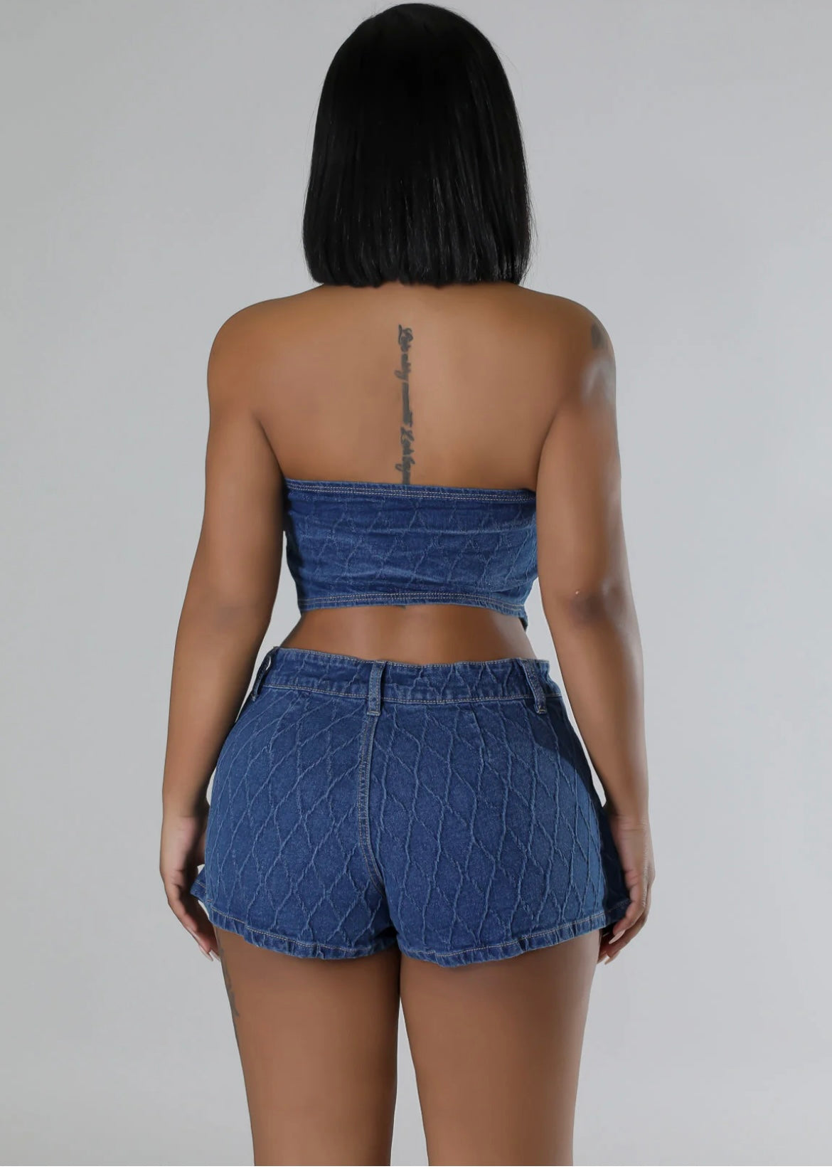 Jessica Two Piece Denim Skort Set