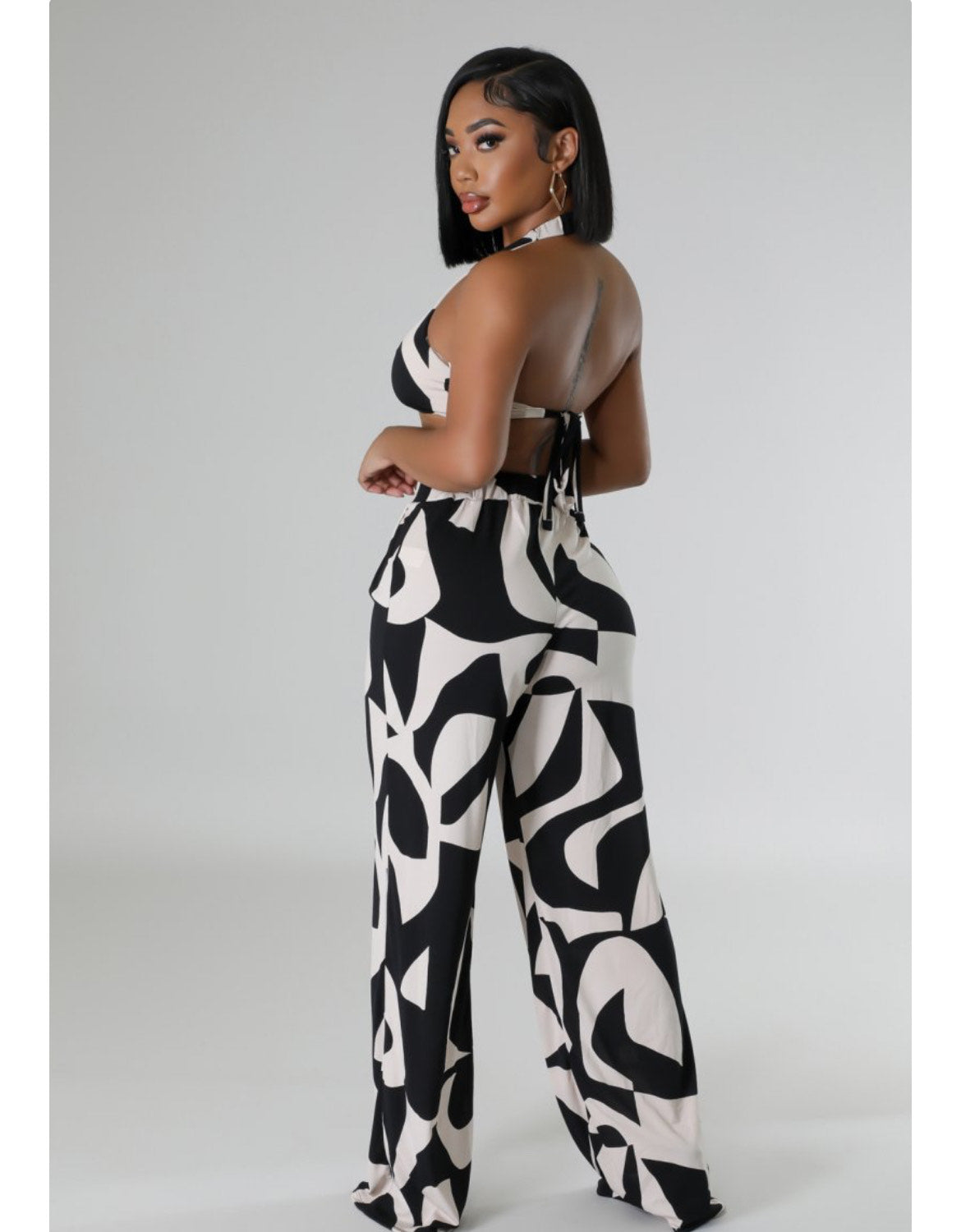 Yvonne 2 piece wide leg pants set