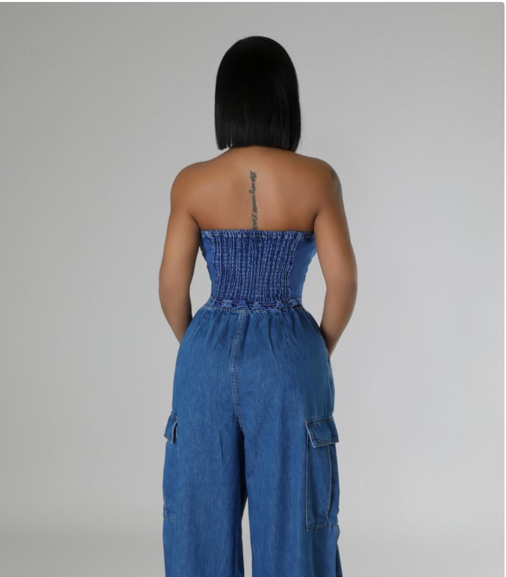 Shante Denim Tube Top